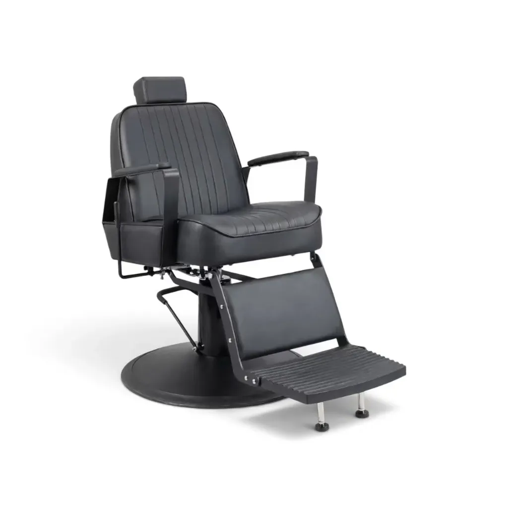 Barber Chair FR-11019-B2 | All Black Matte | Bordeaux Black (004)