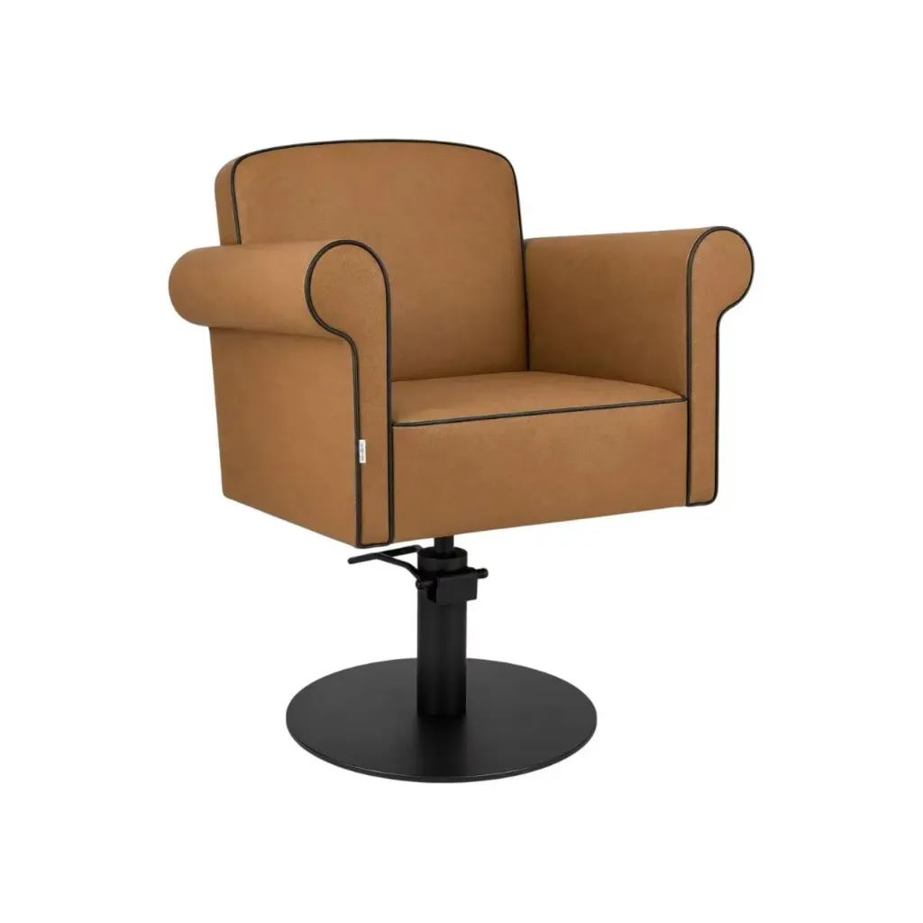 Salon Chair CZ-002LT-C5 | Black Frame | Brown