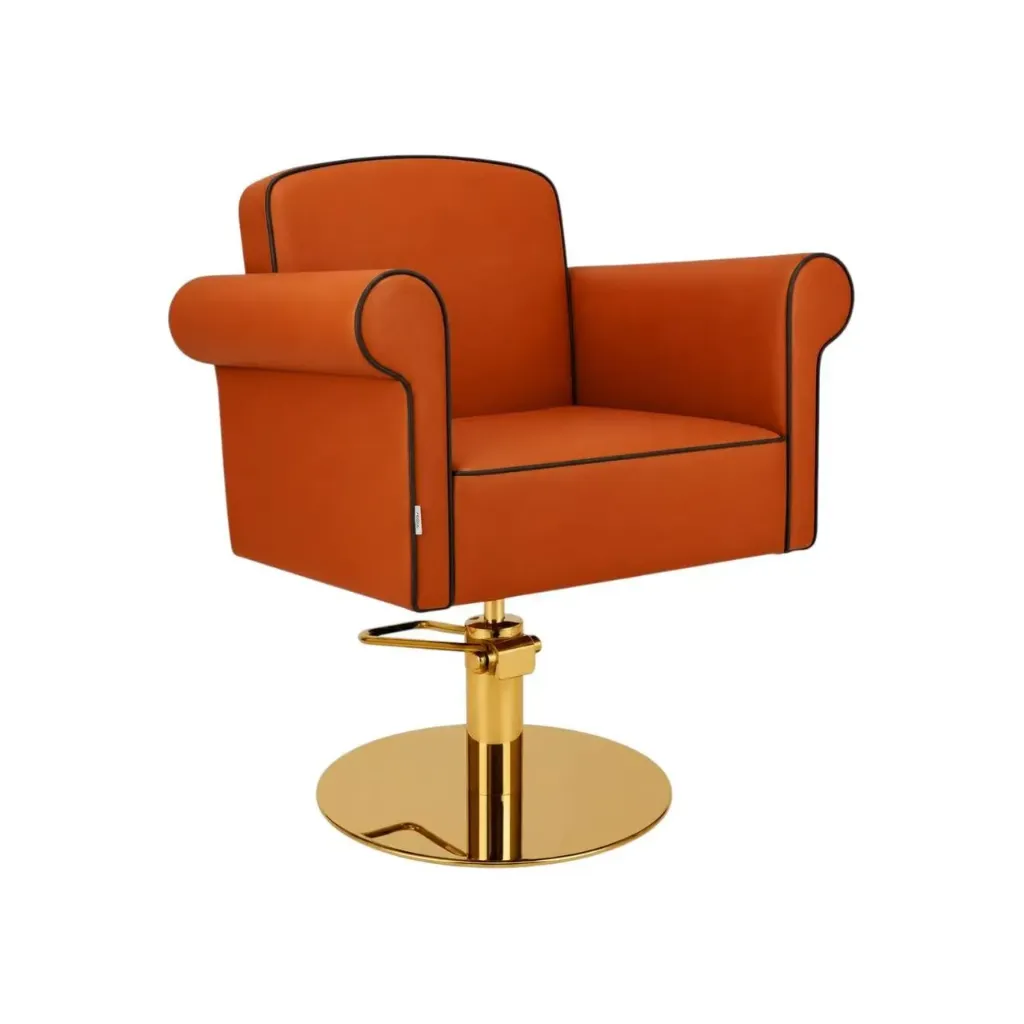 Salon Chair CZ-002OG-C6 | Gold Frame | Orange