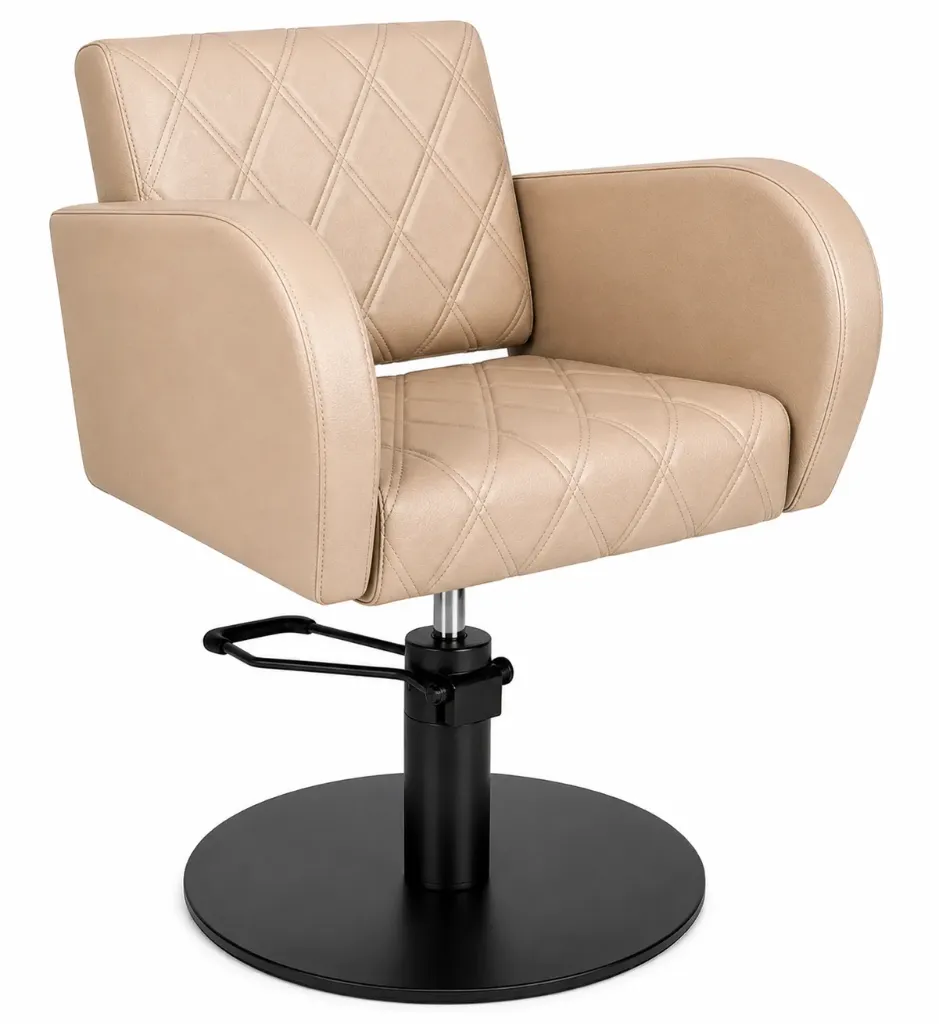 Salon Chair CZ-001LT-C5 | Black Frame | Light Brown