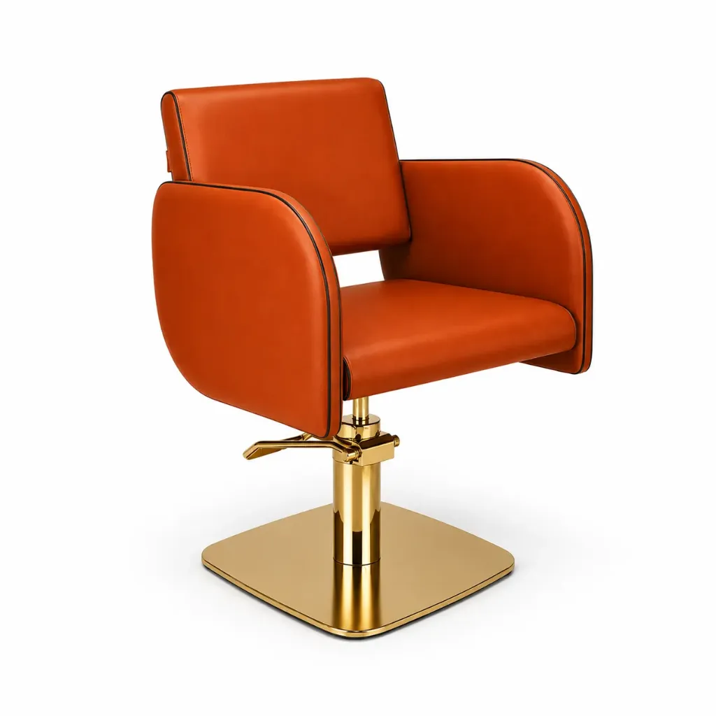 Salon Chair FR-88053-C6 | Gold Frame | Black (004)