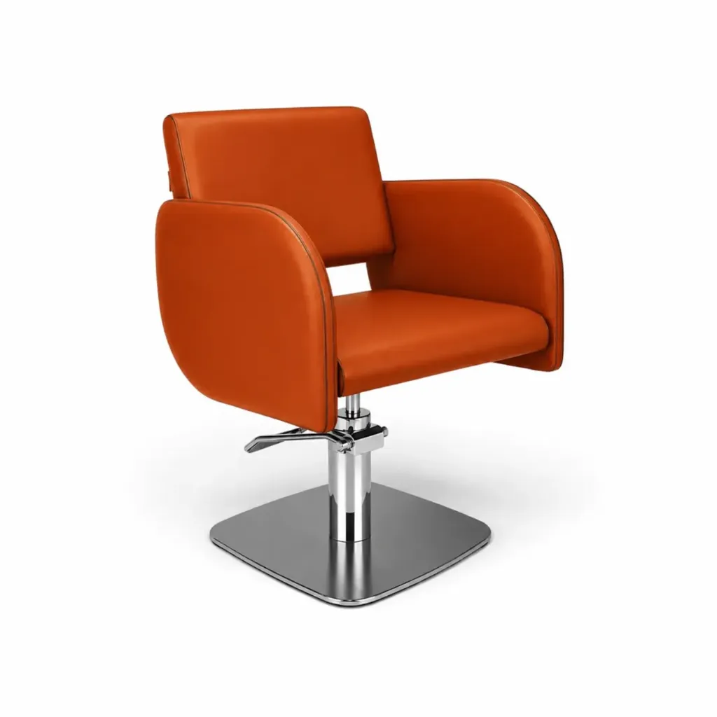 Salon Chair FR-88053-C6 | Silver Frame | Orange (031)
