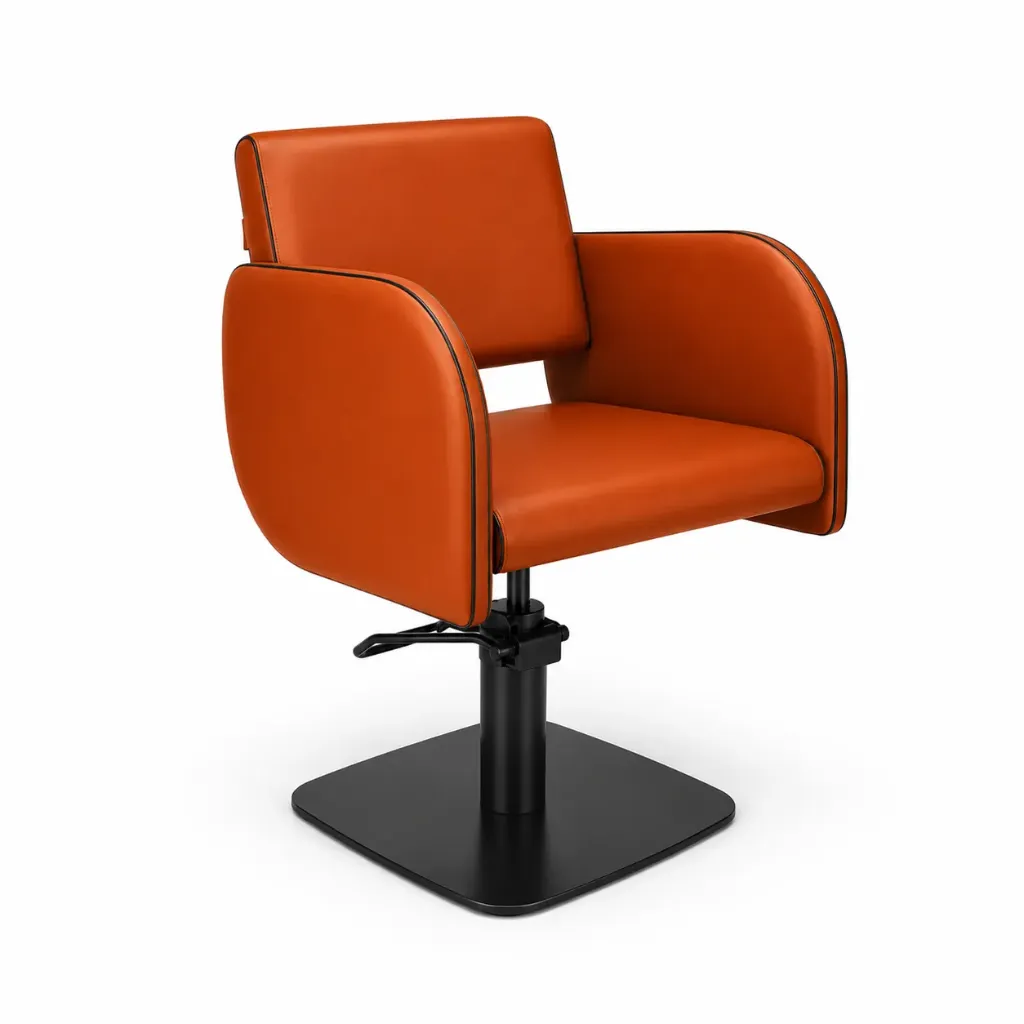 Salon Chair FR-88053-C6 | Black Frame | Orange (031)