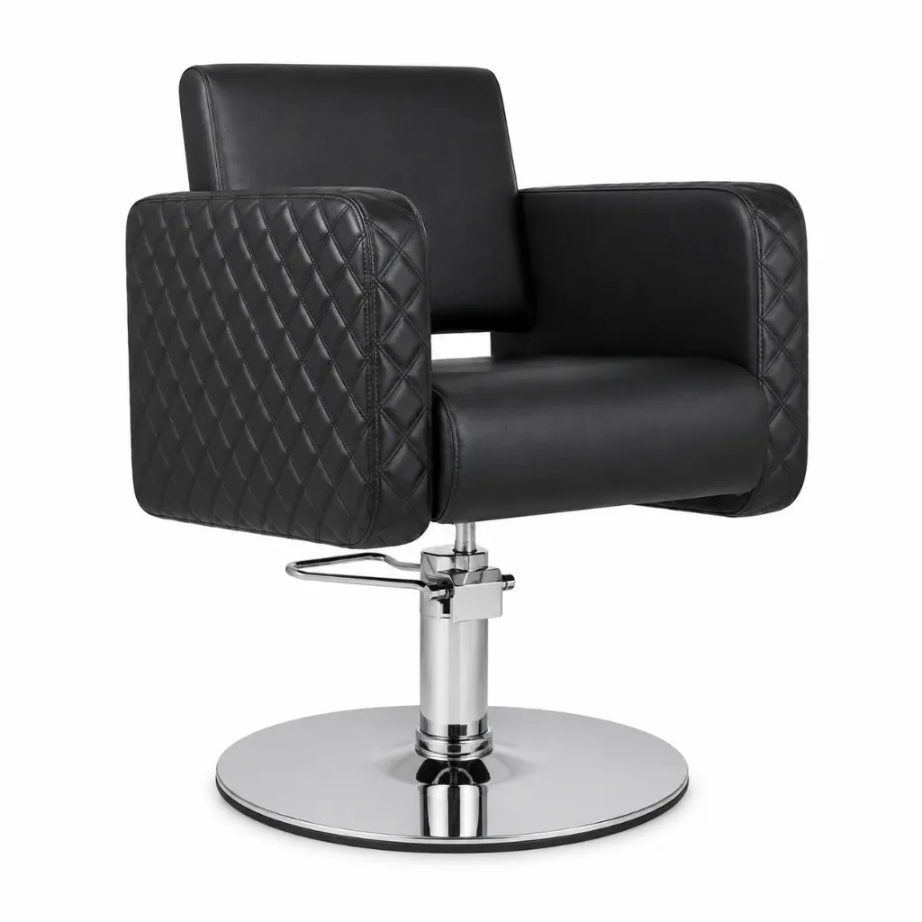 Salon Chair FR-88006-C1 | Silver Frame | Black (004)