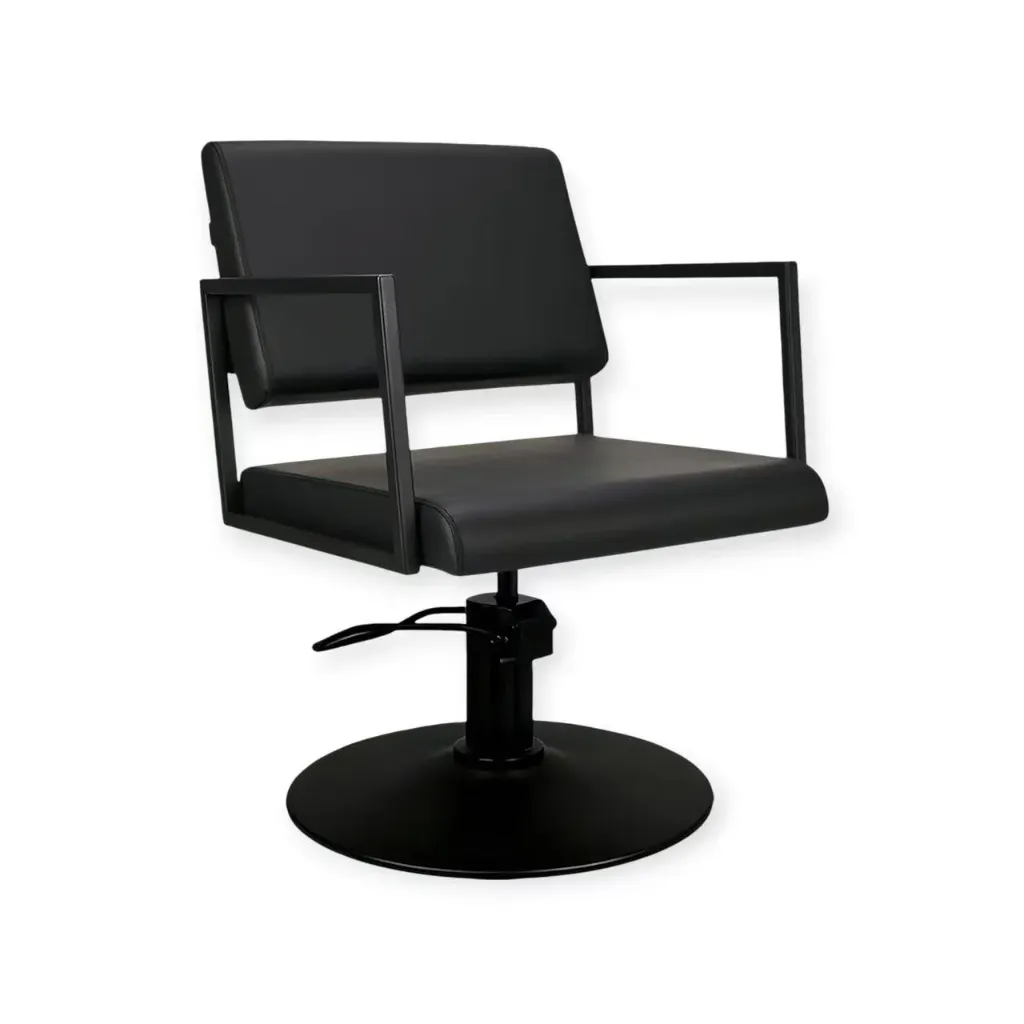 Salon Chair FR-88080 | Black Matte Frame  | Black (004)