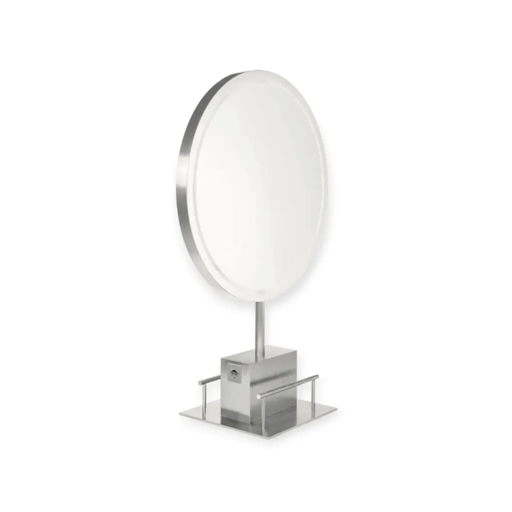 Double-Sided Salon Mirror Domin.FN A506 | Silver | LED Lighting